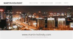 Desktop Screenshot of martin-kolinsky.com