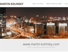 Tablet Screenshot of martin-kolinsky.com